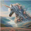 The Unicorn of Roses 80x80 cm Pixel 180 Farben