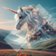 Diamond Painting Bild „The Unicorn of Roses“