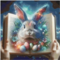 The rabbit from the book Pixel 70x70 cm