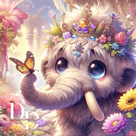 Tiki´s Princess Elephant 80x80 cm 250 Farben