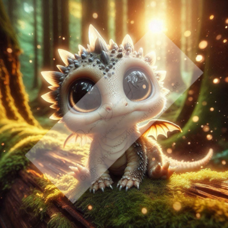 Diamond Painting Bild „Tree Trunk Dragon“