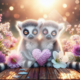 Diamond Painting Bild „Twin Sisters in Valentine Love “