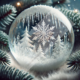 Diamond Painting Bild „Glass Ball with Snowflake“