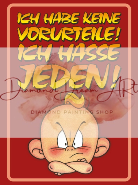 Diamond Painting Bild „Windel winni Ich habe keine Vorurteile“