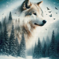 Winter Wolf 80x60 136 Farben