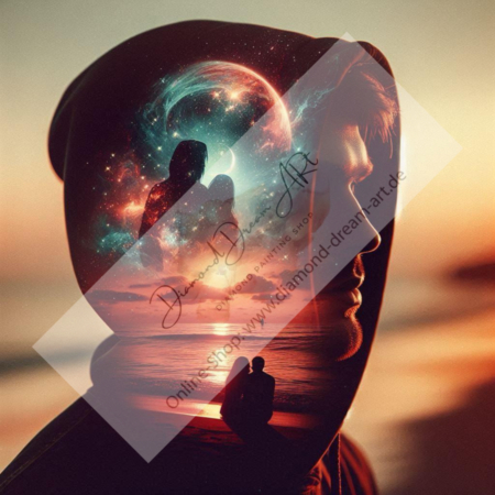 Diamond Painting Bild „World in the Head“