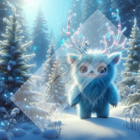 Diamond Painting Bild „Yeti in Winter Paradise“