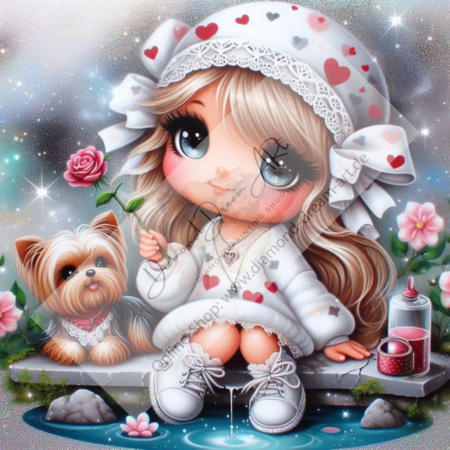 Diamond Painting Bild „Yorki's Girl“