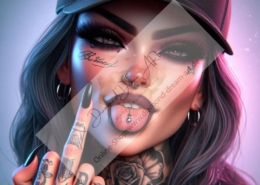 Diamond Painting Bild „Crazy Nora B***?“