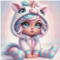 babygirl Pixel 50x50 cm 50 Farben