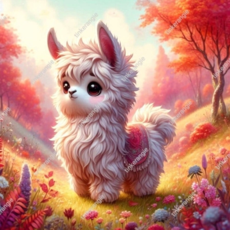 Diamond Painting Bild „Sweet Lama“
