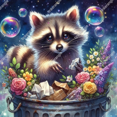 Diamond Painting Bild „Cute Raccoon“