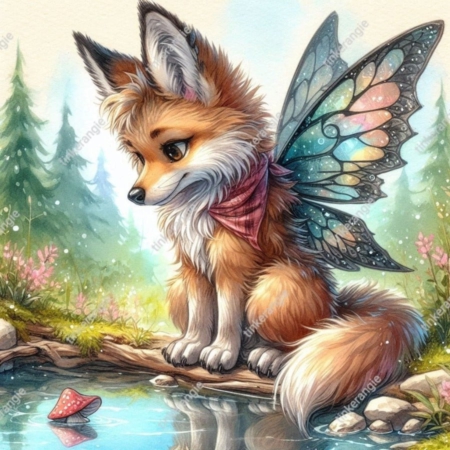 Diamond Painting Bild „Fox with Wings“