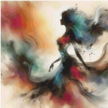 elegant lady Pixel 80x80 cm 170 Farben