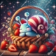 Diamond Painting Bild „Strawberry Basket Snail“