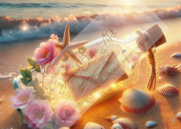 Diamond Painting Bild „glowing Letter in a Bottle“
