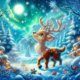 Diamond Painting Bild „little Reindeer at the North Pole“