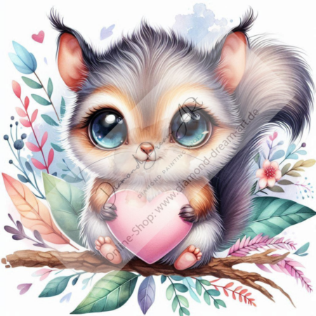 Diamond Painting Bild „mini Eichhörnchen“