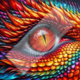 Diamond Painting Bild „orange Dragon Eye“