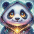 panda eyes Pixel 50x50 cm 195 Farben