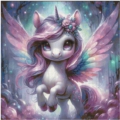 purple Unicorn 70x70 cm 130 Farben