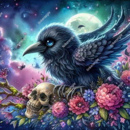 Diamond Painting Bild „Raven of the Skull“