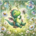 rocking dragon 70x70 cm 200 Farben