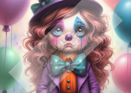 Diamond Painting Bild „sad Clown Girl“