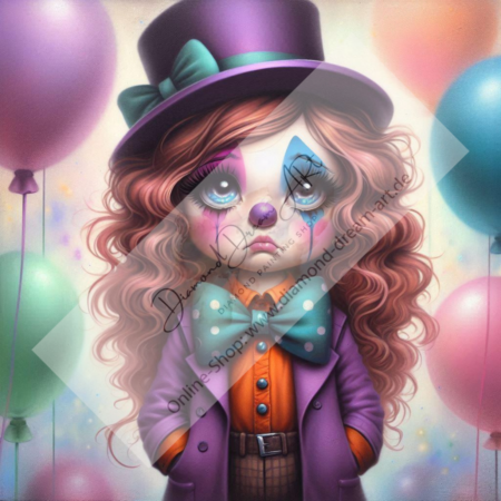 Diamond Painting Bild „sad Clown Girl“