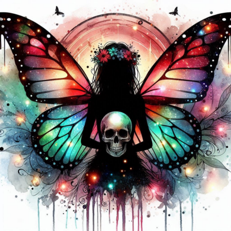 silhouette of the butterfly
