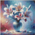 Diamond Painting Bild „The Vase of Lilies“ 60x60 cm 170 Farben