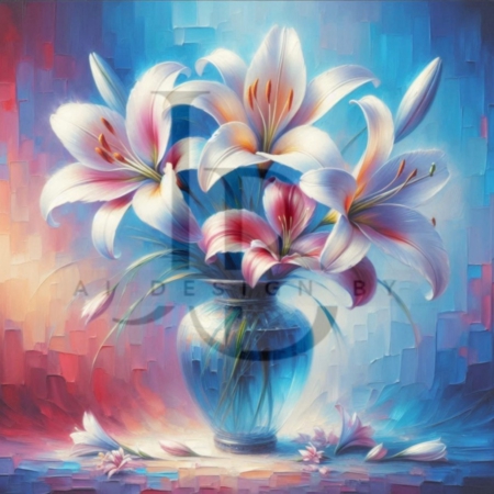 Diamond Painting Bild „The Vase of Lilies“