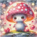 the little Glowing Mushroom 70x70 cm 200 Farben